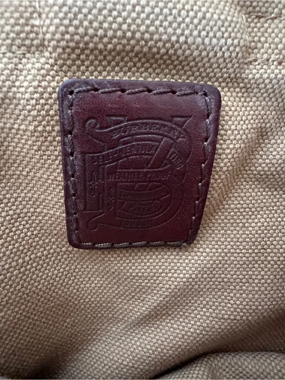 VINTAGE BURBERRY Tan Canvas Messenger Bag Crossbody Stripe Unisex Y2K